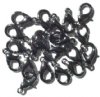 20 15mm Gunmetal Plated Lobster Claw Clasps